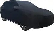 Car Cover Universal Fit for SUV car,All Weather Full Vehicle car Cover for Sun UV Dustproof,Velvet Stretch Cloth Windproof Car Covers,Car Protector Soft Inner Lining(196" L x 79" W x 71" H) (Black)