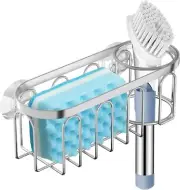 2 in 1 Sponge Holder for Kitchen Sink Suction Cup Sponge Rack Kitchen Sink Cadd