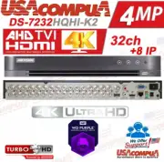 Hikvision 32 CHANNEL DVR DS-7232HQHI-K2 H.265+ 3TB TVI/AHD, 2MP CVI +2CH 4MP IP