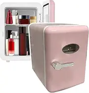 Mini Refrigerator, Portable 4L Skin Care Refrigerator, Hot and Cold Dual Use + Low Noise Operation, for Bedroom, Car, Office & Dorm, Cooler & Warmer,A