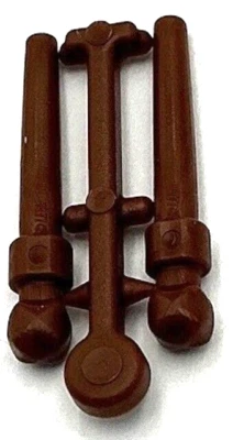 Lego New Dark Reddish Brown Minifigure Utensil Wand 2 on Sprue Part