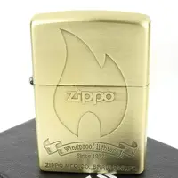 在飛比找momo購物網優惠-【Zippo】日系~火焰商標圖案蝕刻加工打火機(銅古美款)