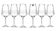 Elegant and Modern Sandra Frost Glassware Set With Platinum Rim for Parties