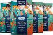 Lavazza, Tales of Italy Refined Milano, 1 Kg, Ground Coffee, Ideal for Moka Pot, with Notes of Honey and Dried Fruit, 100% Arabica, Intensity 7/10, Light Roasting, Roasted in Australia, 4 x 250g