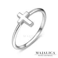 在飛比找Yahoo奇摩購物中心優惠-925純銀戒指 Majalica 祈禱幸福 尾戒 十字架戒指