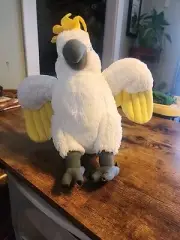 Wild Republic Cockatoo Bird 12 Inch Plush Stuffed Animal Realistic EUC