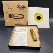 Vtg Wally Taber's WEEMS Wild Call SAFARI for Fox Wolves & Cats w 45 Record NIB