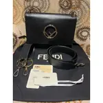 正品FENDI KAN I系列-F IS FENDI LOGO 雙色鏤空金屬牛皮兩用方包🌸HA.HALIDAY🌸