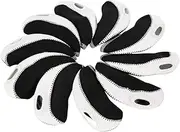 IEFIEL Mesh Golf Iron Club Head Covers with Clear Window, 10 Pack - Left and Right Handed Available