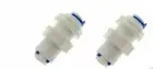 2 pics Fittings Bulkhead Connector 1/4" Tube Quick Connect for RO water