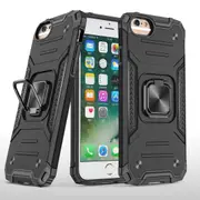 MCC Shockproof iPhone 6 6s Heavy Duty Case Cover Tough Apple Ring Holder [Black]