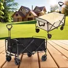 Beach Trolley Foldable Wagon 150KG Capacity 150L Storage 5" Wheels Lockable