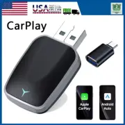 2-in-1 Wired to Wireless CarPlay Adapter /Android Auto Adapter Plug & Play US