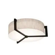 AFX APF1214MB-JT Apex 2 Light 15"W Flush Mount Drum Ceiling - Brown