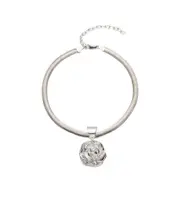 rose-pendant necklace One size silver