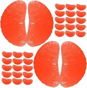 PVC Miniature Grapefruit Slices 40pcs Charms for DIY Jewelry Phone Case Accessories Unique Prop for Photography
