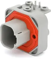 BIZOCA DT13-4P Gray 4Pin Automotive Connector, DT Right Angle PCB Mount Header, Wire-to-Board Plug Socket(DT13-4P)