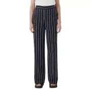 NWT Camilla And Marc Winnie Navy Blue White Stripe Wide Leg Pants Size 8