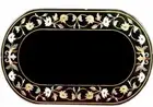 30"x18" black Marble console Coffee Corner Center inlay Table Top Mosaic decor