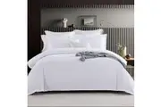 Amor Premium Egyptian Cotton White Quilt Cover and Fitted Sheet