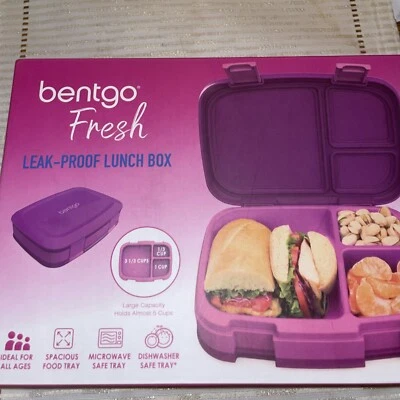 Bentgo Fresh Leak Proof Lunch Box PURPLE Holds Almost 5 Cups New