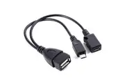 Micro USB OTG Adapter Cable With Power Supply (Micro USB Female Port) For Mobile Phone Tablet Amazon Firestick TV
