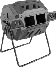 Garden Compost Bin from BPA Free Dual Rotating Outdoor Composting Tumbler 43 Gal