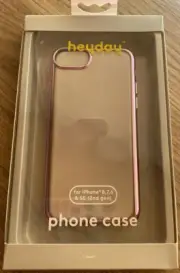 heyday Apple iPhone SE (2nd gen)8/7/6s/6 Clear Case with Bumper Frame Rose Gold