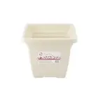 5 x CREAM 27CM Plastic Square Garden Planter Plants Flower Pot