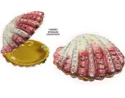 Scallop Shell Jeweled Trinket Box with Austrian Crystals