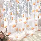 Drapes Sun Flower Tulle Curtain Translucent Daisy Sheer Curtains Bedroom