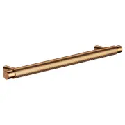 Oppen Round Pull 200mm Cabinet Handle (Linear Knurled), Lustre Bronze