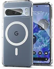 Encased Magnetic Case Designed for Google Pixel 8 Pro - Compatible with MagSafe Charging & Accessories (Clear)