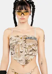 [Namilia] Desert Camo Tactical Bandana Top