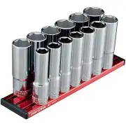CRAFTSMAN V-SERIES Socket Set, Deep MM, 1/2 Inch Drive, 13 Piece (CMMT17595V)