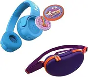 Kekz Starter Set Premium Blue: Cookie Earphones Including Cookie Crew Radio Play & Wunderkekz & KEKZ Bean Travel Case (Purple), Headphones for Children, Travel Headphones for Travel & Home