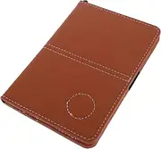 EXHUMKY Golf Book Score Card Holder for Golf Portable Golfing Record Book Golfing Scorebook Portable Scorecards Holder Small Record Notebook Pu Light Brown