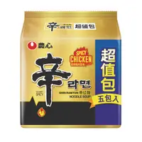 在飛比找PChome24h購物優惠-韓國農心 辛拉麵(香辣雞肉風味)5入-超值包(600g)