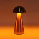 Mushroom Shape Table Lamp 3 Color Temperature LED Dimmable Cordless USB Recha.