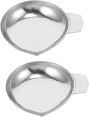 FUNOMOCYA Non-Bendable Weighing Trays Metal Scale Pans for Electronic Scales Jewelry Scale Tray Spill-Proof Design Set of 2