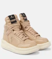 [Rick Owens] Rick Owens x Converse Turbowpn leather platform sneakers UK 4 beige