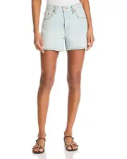 Re/Done Studded Mid Rise Boy Shorts