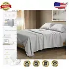 1500 Thread Count Egyptian Cotton King Size Sheet Set - Luxurious Light Grey