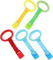UPKOCH 5pcs Baby Pull Rings Nursery Cot Ring Toddler Walking Assist Tools for Baby's Coordination