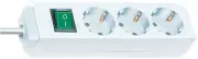 Socket Strip Eco-Line 3-fach with Switch White 1,5m
