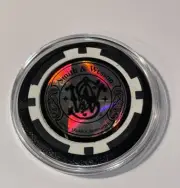 Smith & Wesson Black Poker Chip Golf Ball Marker - Hologram Type Finish