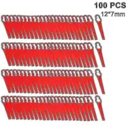 100Pcs Cordless Strimmer Blades Plastic ABS Trimmer Replacement for Einhell Bosch Qualcast Mowers