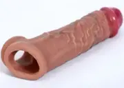 Silicone Condom Reuse Realistic Men Penis Extender Sleeve Enlarger Stretcher