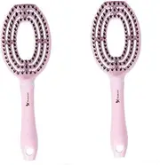 Mikinona 2 Pcs Massage Comb Hair Paddle Comb Blow Dry Brush Detangler Brush Anti-static Comb Hairbrush for Women Double Sided Comb Hair Comb Womens Hairbrush Pink
