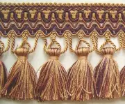 3.75" Tassel Fringe Antique Gold Chocolate Brown Match Gimp Cord Bullion Fringe